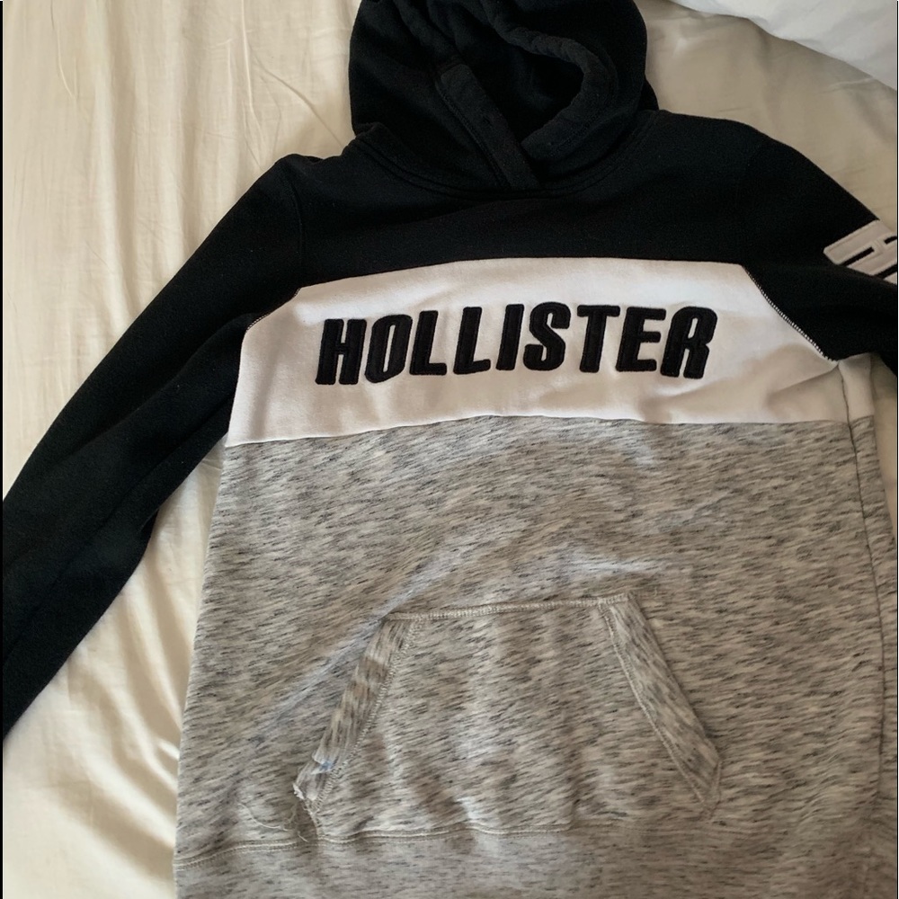 Black , Gray , and white hoodie